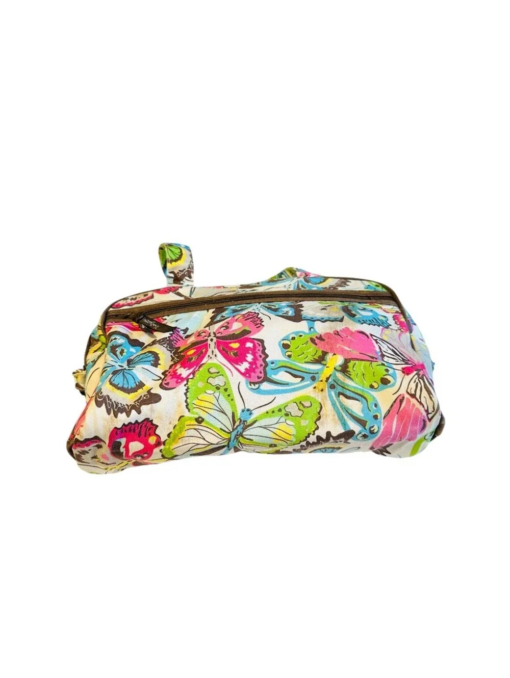 Thirty-One Multicolored Butterfly Cosmetic Bag